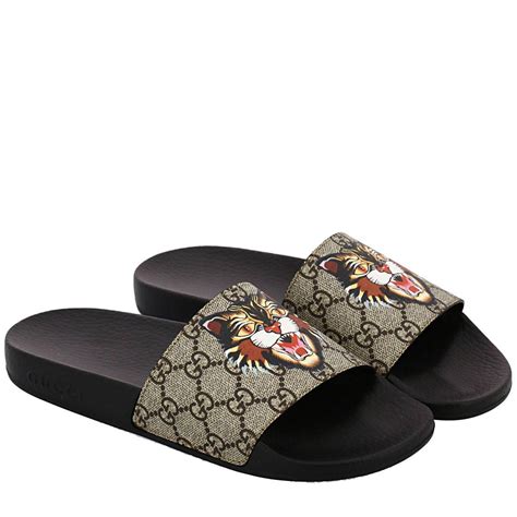 cheap gucci flat sandals|gucci transparent sandals.